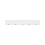 Umbra Flip Wandgarderobe, Garderobenleiste in Weiß, mit 5 beweglichen Haken in Silber