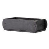 Bloomingville Janemaria Aufbewahrungsbox, in Schwarz, aus recyceltem Holz, 30x10x15 cm