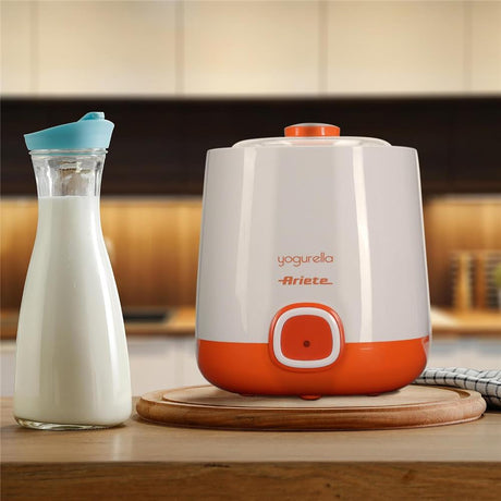 Ariete Yogurella Joghurtbereiter, Orange, 1L, Joghurtmaker auch für griechischen Joghurt