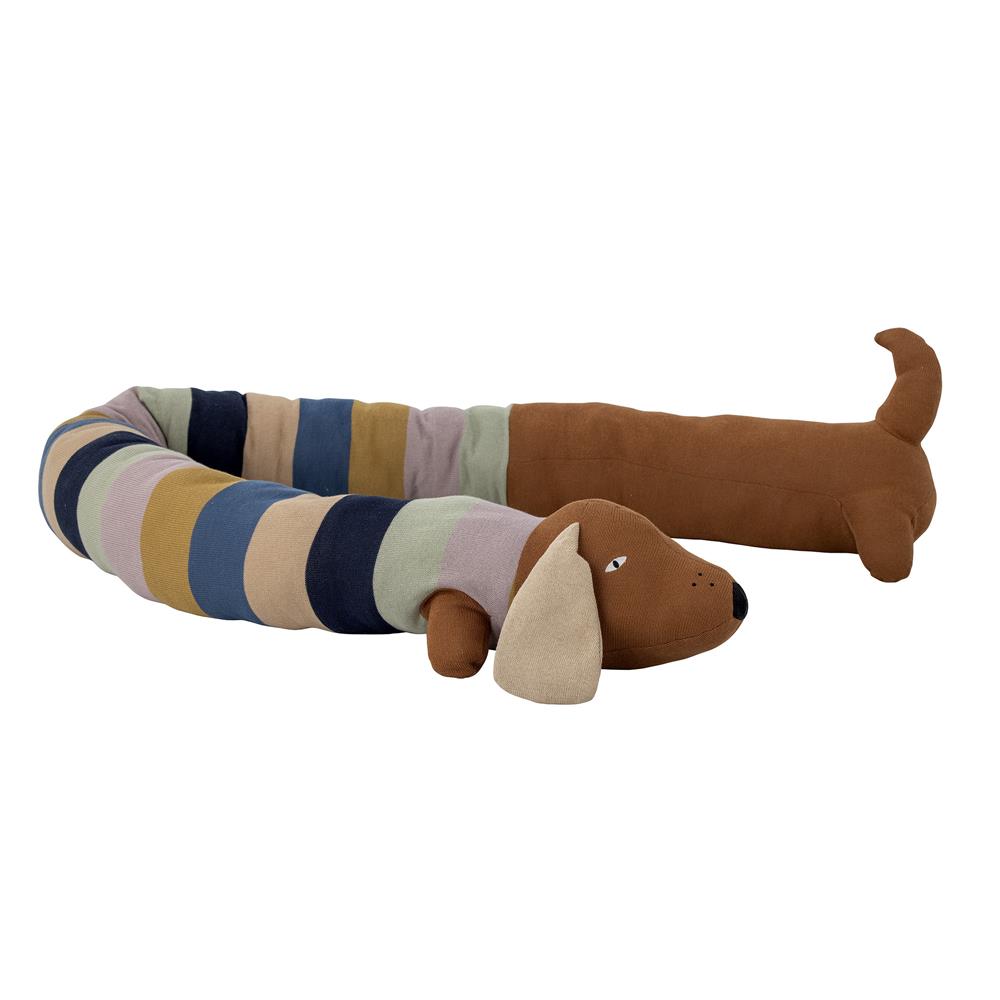 Bloomingville MINI Charlie Stofftier Hund, 2m lang, Baumwolle