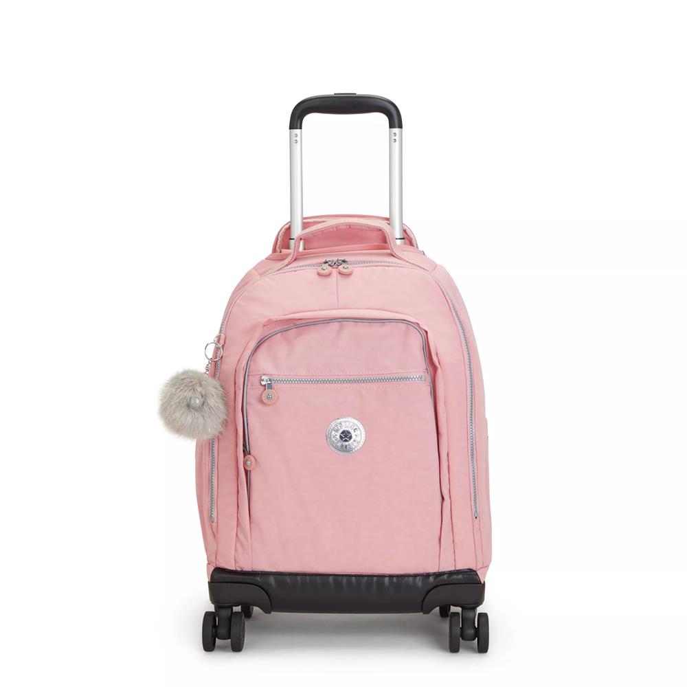 Kipling NEW ZEA, Großer Schulrucksack mit Rollen und Laptopfach, 26L, Bridal Rose (rosa)