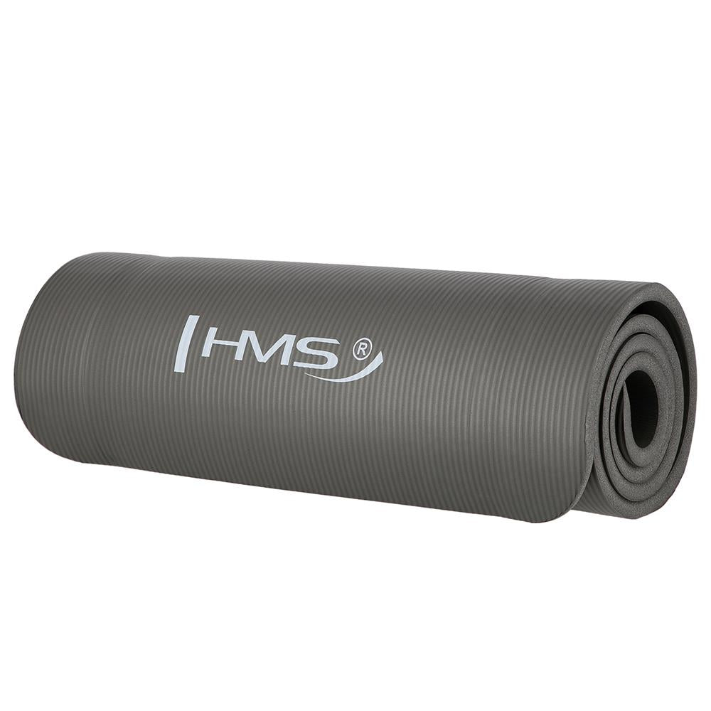 Yogamatte 183 x 61 x 1,5 cm Fitnessmatte Grau Gymnastikmatte rutschfest | HMS YM04