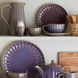 Bloomingville Latina Eierbecher, Violett, Steingut, dänisches Design