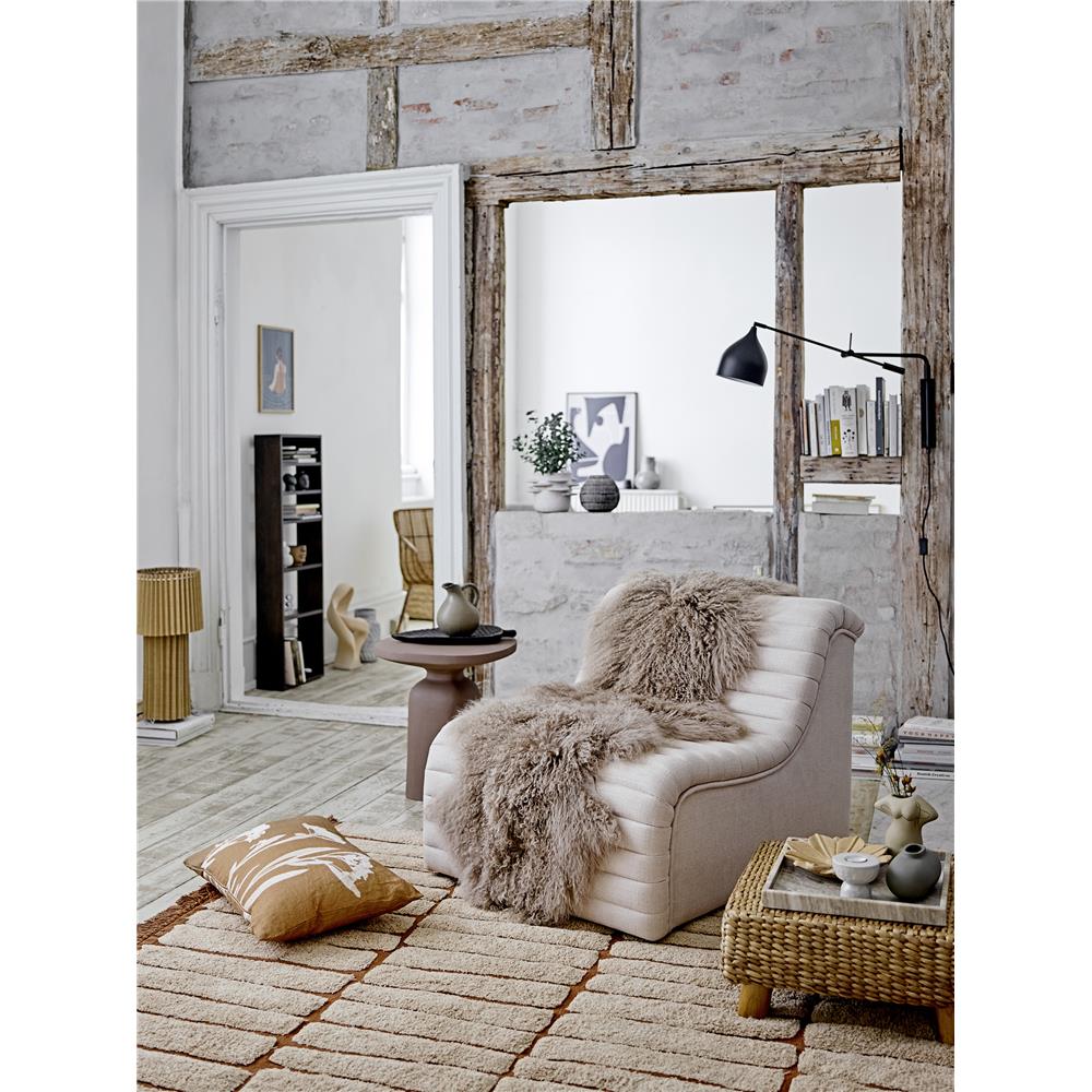 Bloomingville Evi Tablett Marmor Braun 22 x 4 cm Blütenform
