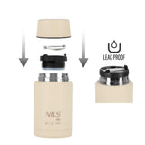 NILS Speisethermos 550 ml Beige Edelstahl Thermobehälter auslaufsicher