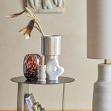 Bloomingville Awah Vase, Natur, Steingut, 28,5 cm, weiß glasiert, wasserfest, skandinavisches Design