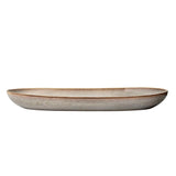 Bloomingville Sandrine Servierplatte, Natur, 42x21cm, Steingut, dänisches Design