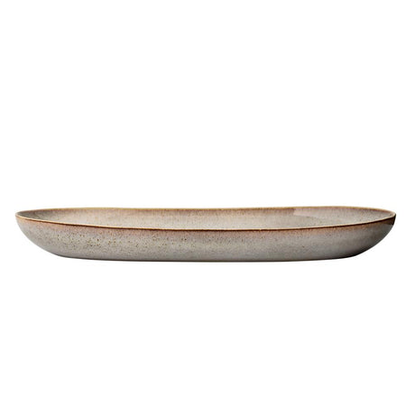 Bloomingville Sandrine Servierplatte, Natur, 42x21cm, Steingut, dänisches Design