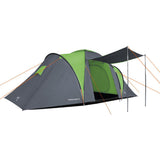 NILS CAMP Highland IV Zelt für 4 Personen Grau-Grün - großes Familienzelt mit Vorraum für Camping & Outdoor