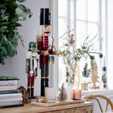 Bloomingville Darren Nussknacker Rot/Grün 2er Set Holz Weihnachtsdeko Figuren