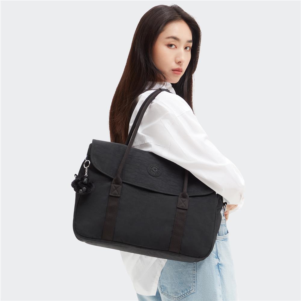 Kipling SUPERWORKER, Große Arbeitstasche, Black Noir (schwarz), Schultertasche
