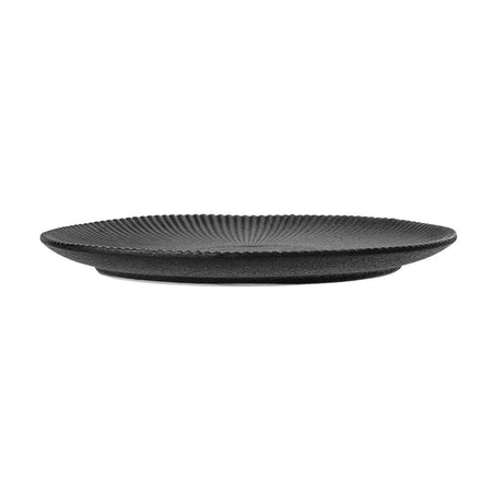 Bloomingville Neri Teller, Schwarz, 23cm, Steingut, dänisches Design