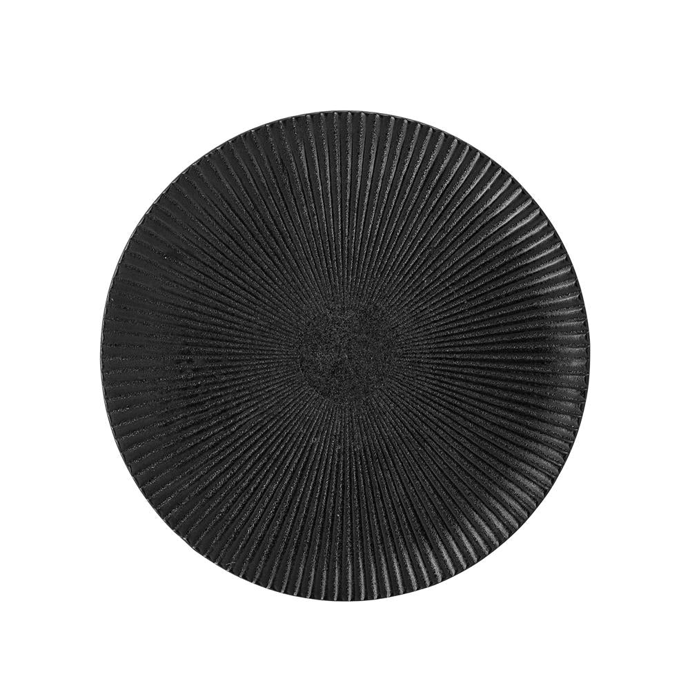 Bloomingville Neri Teller, Schwarz, 18cm, Steingut, dänisches Design