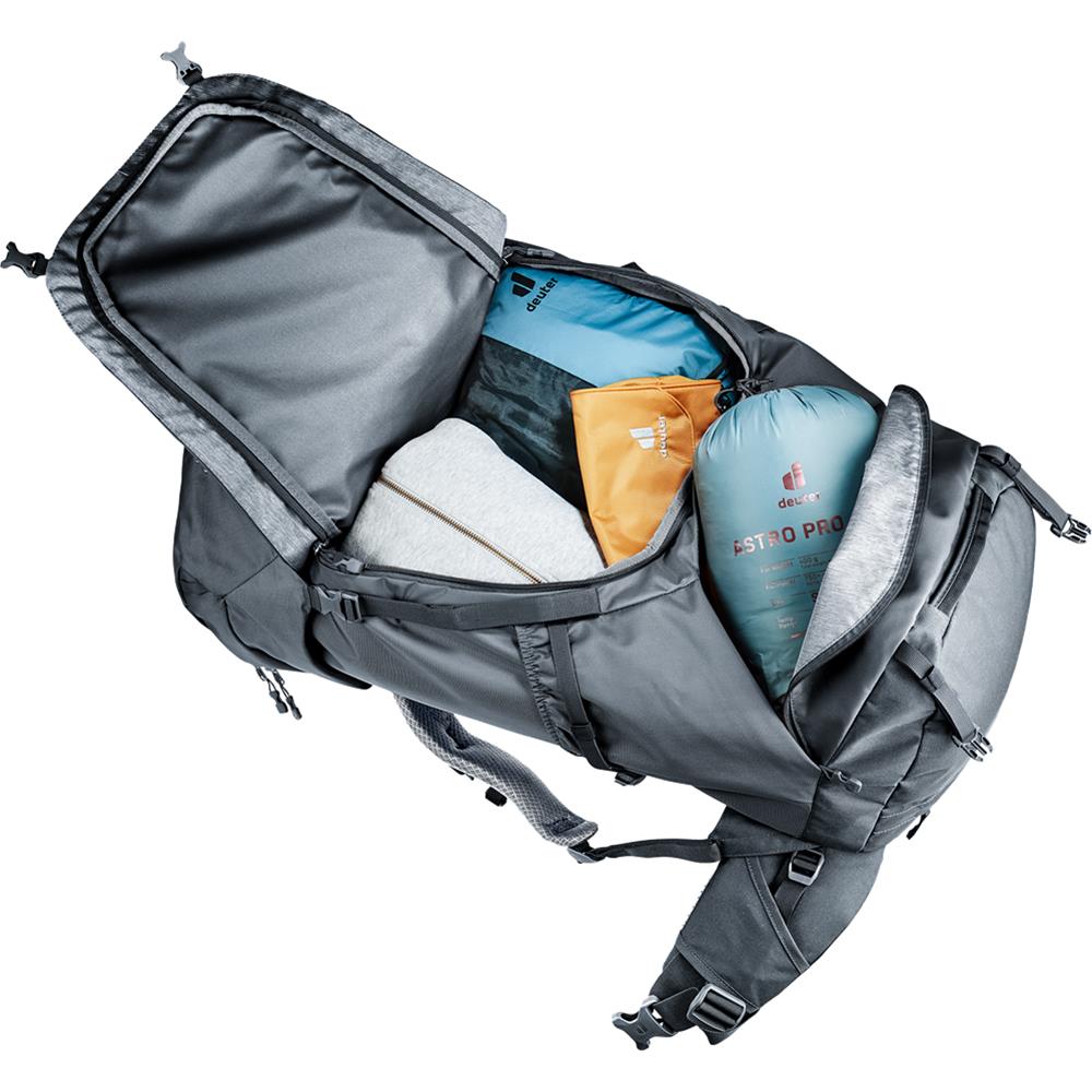 deuter Voyager 60+10 SL, Reiserucksack, black (schwarz)