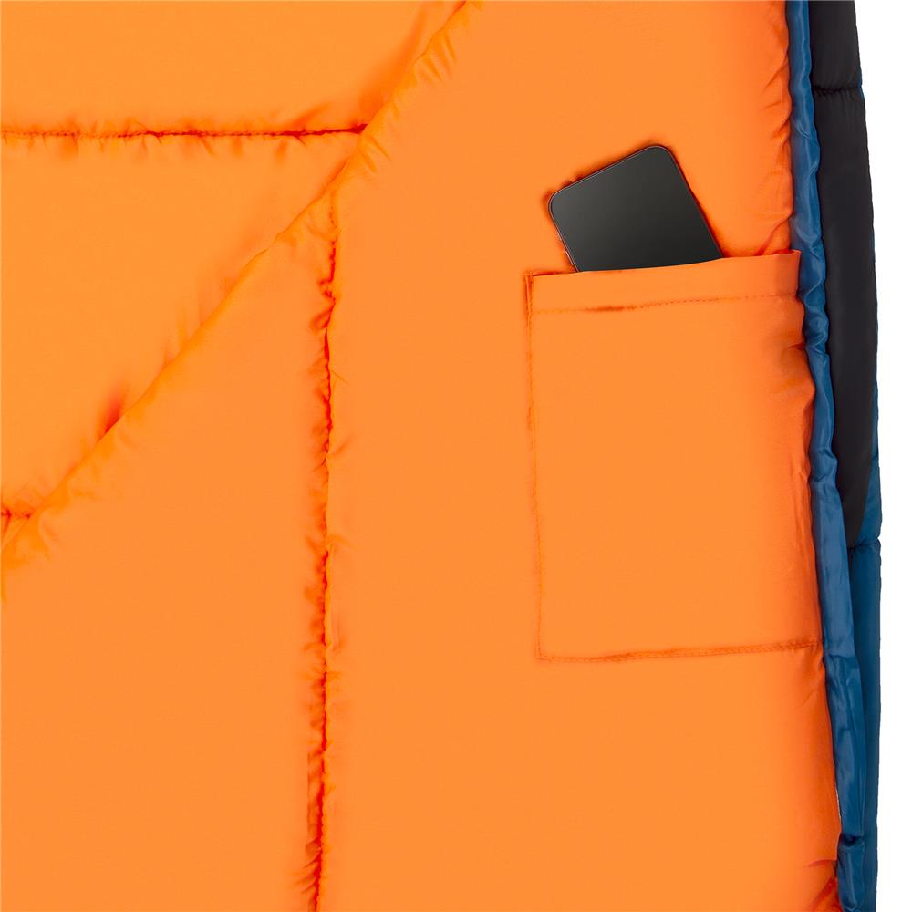 NILS CAMP Schlafsack Schwarz-Blau-Orange - Mumienschlafsack für Camping, Trekking & Outdoor