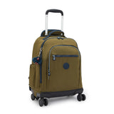 Kipling NEW ZEA, Großer Schulrucksack mit Rollen und Laptopfach, 26L, Treasure Green (grün)