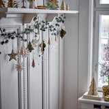 Bloomingville Sarika Weihnachtsanhänger Gold Metall Stern Christbaumschmuck