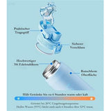 LocknLock Edelstahl-Trinkflasche 720 ml mit One-Touch & Tragegriff, Blau