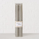 BOLTZE Stabkerze Melia hellgrau 4 Stück 20cm Kerzen Wachskerzen Leuchterkerzen Tafelkerzen