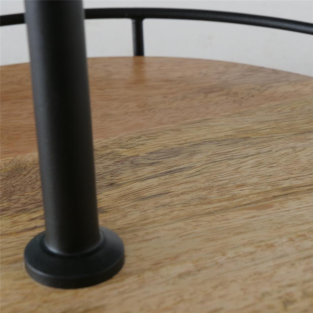 BOLTZE Etagere Opura 38cm 2-stöckig Holz Metall mit Griff für Dekoration Elegantes Design