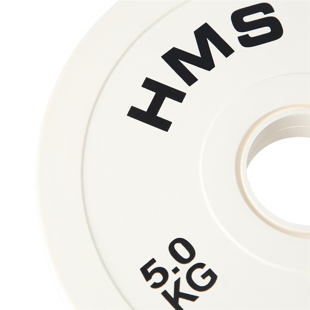 Hantelscheibe 5 kg Gummiert 50 mm, 2 Stück | HMS CBRS50