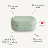 Mushie Lunchbox, Blush, Brotdose mit Löffel und Gabel, BPA-frei