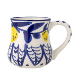 Bloomingville Maxima Becher blau 510 ml aus Steingut – handbemalter Becher für Küche & Tischdeko