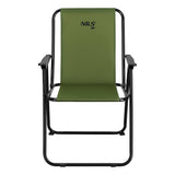 NILS CAMP klappbarer Campingstuhl in Grün - stabiler Outdoor Stuhl für Camping, Garten & Angeln