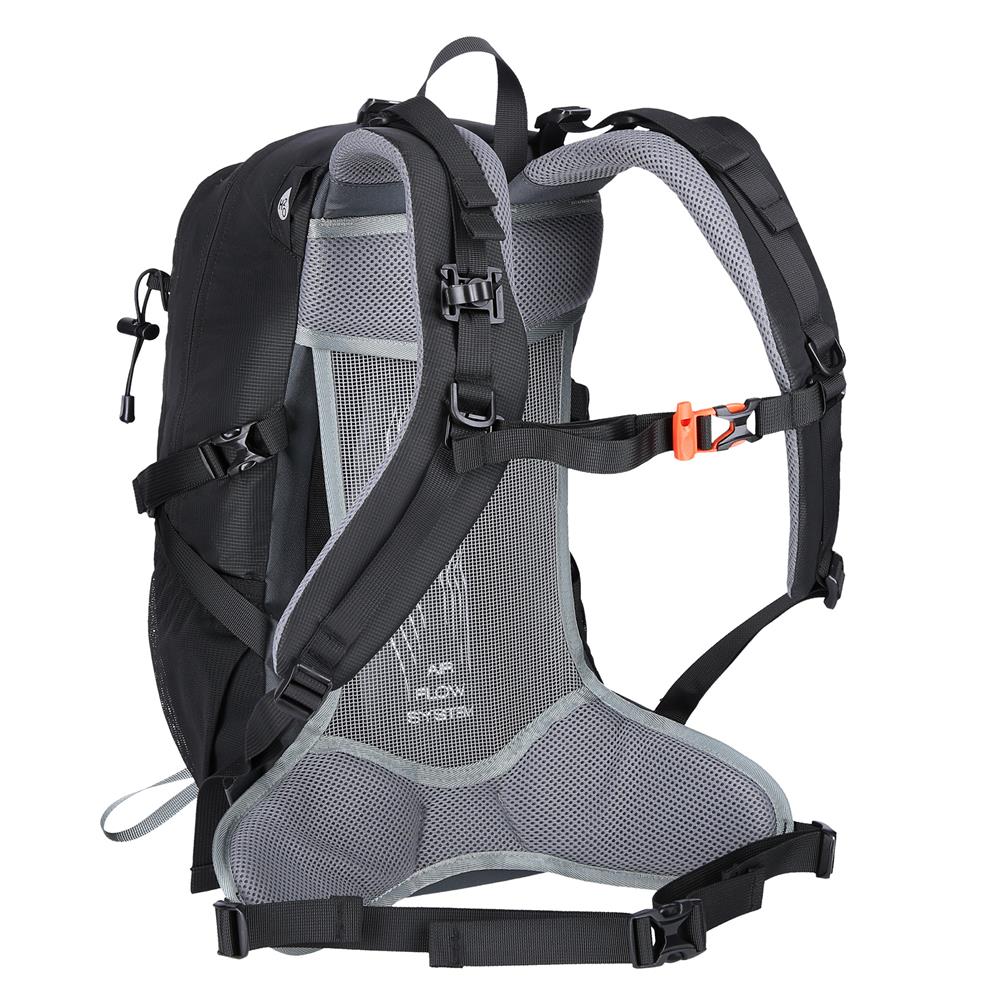 NILS CAMP Trekkingrucksack Ghoster 20L in Schwarz - Outdoor Rucksack mit Belüftung & Regenhülle
