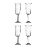 Bloomingville Asha Weinglas Klar Recyceltes Glas D6xH17,5 cm 4er Set – gehämmertes Weinglas