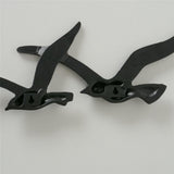 BOLTZE Wandobjekt Möwe Birdy 2er Set Schwarz Wanddeko Vögel Metall Maritimes Skandinavisches Design