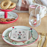 Bloomingville Jolly Weihnachtsservietten mit Nussknacker-Motiv, 20 Servietten