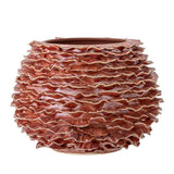 Bloomingville Morwen Vase aus Steingut in Rose – dekorative Vase für Wohnzimmer und Tischdeko