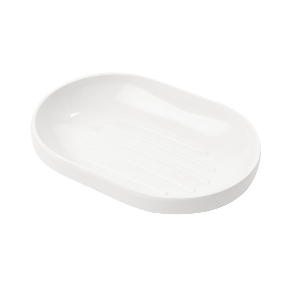 Umbra Step Seifenschale Weiß ovale Seifenablage aus Melamin für Badezimmer und Küche