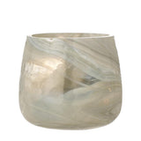 Bloomingville Imran Teelichthalter Grau Glas 10 cm