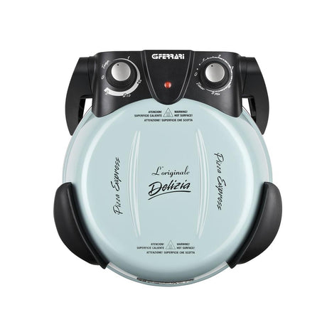 G3Ferrari elektrischer Pizzaofen Delizia 1200 W für Pizza Ø 31cm cool blue Pizzamaker mit feuerfestem Naturstein - Limitierte Edition