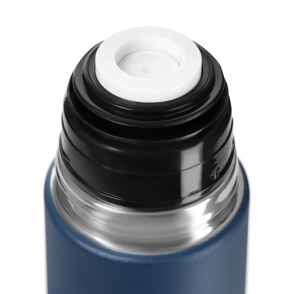 NILS CAMP Thermoskanne 0,5L Edelstahl blau isoliert für Camping Reisen Alltag