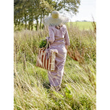 Bloomingville Bergamo Einkaufstasche, aus Jute, mit naturfarbenen und braunen Streifen