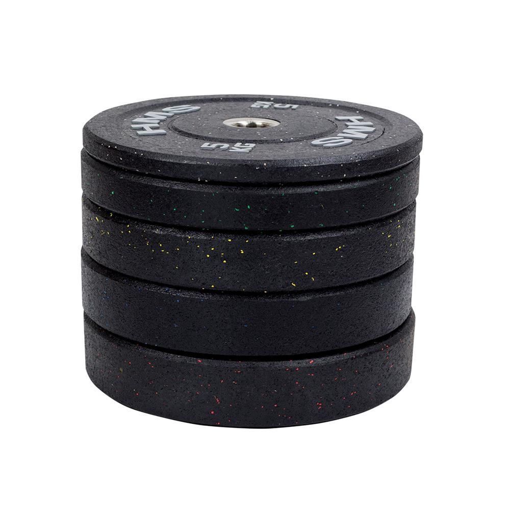 Hantelscheibe 5 kg Gummiert 50 mm Bumper Plate | HMS HTBR05