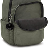Kipling SEOUL L, Großer Schulrucksack mit 15-Zoll-Laptopfach, 27L, Green Moss (grün)
