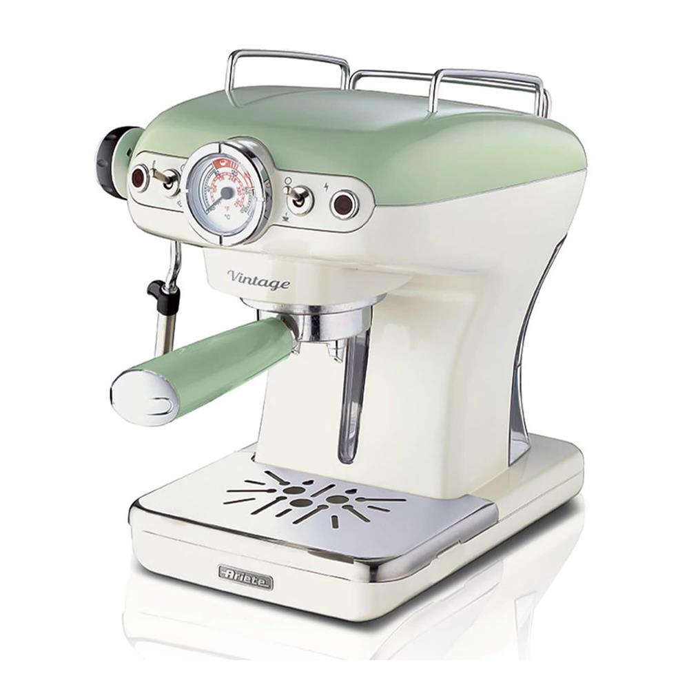 Ariete Vintage Espressomaschine, Grün, Siebträger Kaffeemaschine, 15 Bar