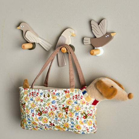 Bloomingville MINI Lewi Haken 3er Set braun - Wandhaken Kinderzimmer Vogel Haken für Kleidung & Deko