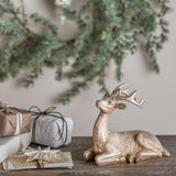 Bloomingville Pranzer Hirschfigur, Gold, 20 cm Weihnachtsdeko aus Polyresin