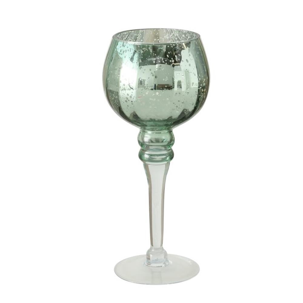 BOLTZE Windlicht Minou 3er Set Glas Grün 30 x 10 cm