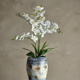 Bloomingville Orchid Kunstpflanze Weiß 84 cm mit Topf