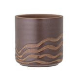 Bloomingville Haakon Blumentopf Braun Terrakotta Übertopf Dekotopf dänisches Design Tribal-Design