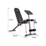 Trainingsbank mit Curlpult bis 150 kg klappbar | HMS L8021
