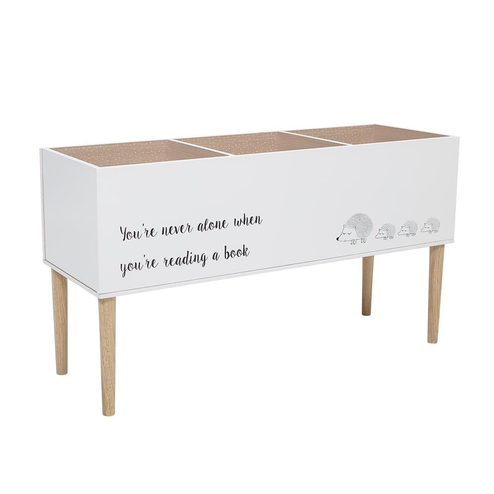 Bloomingville MINI Salam Bücherregal Standregal Igel Weiß 90 cm Kinderzimmer Spielzeugkiste Aufbewahrung
