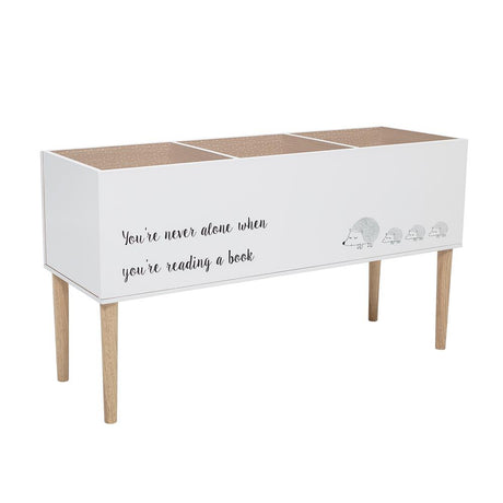 Bloomingville MINI Salam Bücherregal Standregal Igel Weiß 90 cm Kinderzimmer Spielzeugkiste Aufbewahrung
