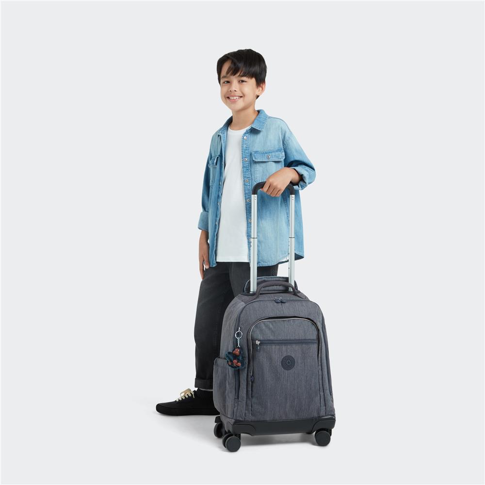 Kipling NEW ZEA, Großer Schulrucksack mit Rollen und Laptopfach, 26L, Marine Navy (blau)